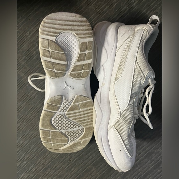 Woman's Puma White Athletic Sneakers - Picture 4 of 4